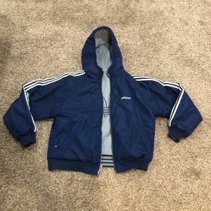 Vintage 90s Adidas Reversible Jacket / Hoodie RARE